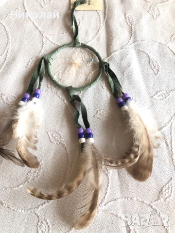 Dreamcatcher, ловец на сънища /капан за сънища, автентичен индиански амулет ръчна изработка, уникат , снимка 4 - Декорация за дома - 53401023