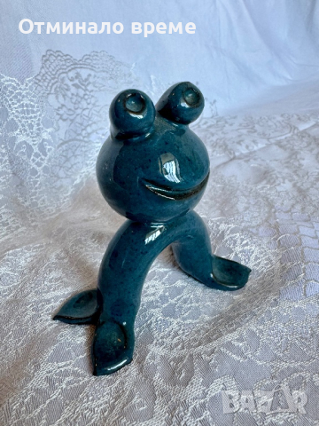 Керамична арт жаба, снимка 1