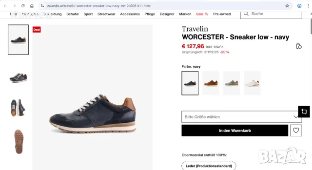 Travelin мъжки обувки, естествена кожа, тъмносини, размер 46 - НОВИ, снимка 9 - Ежедневни обувки - 44114582