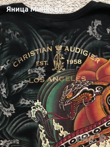 Дамска рокля Christian Audigier + Ed Hardy, снимка 5 - Рокли - 49153576