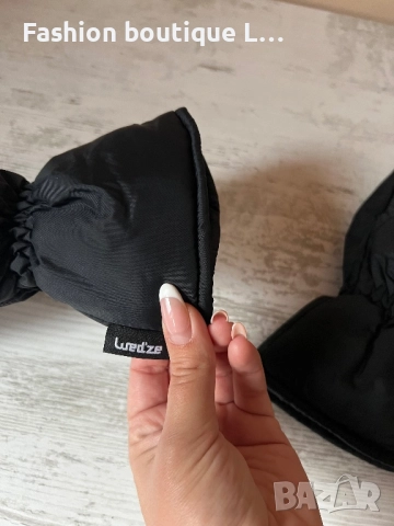 Дамски черни зимни ръкавици с цяла лапа и ластик на китката 🖤, снимка 7 - Ръкавици - 52859704