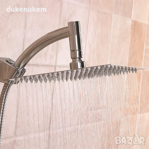 Душ слушалка, 8'' квадратен душ с маркуч 1.5 м, снимка 3 - Други стоки за дома - 52711249