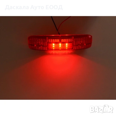 1 бр. бял ЛЕД LED габарит за товарни автомобили с 9 SMD 24V, снимка 3 - Аксесоари и консумативи - 53761796