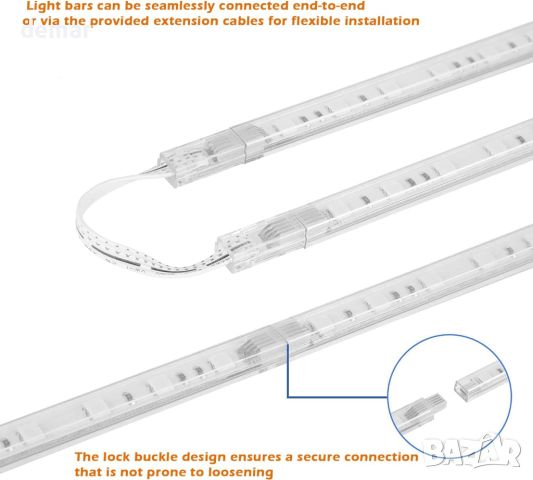 Универсален RGBW LED осветителен комплект Cefrank - 4 пакета от 30 см свързващи се ленти, снимка 4 - Лед осветление - 45655760