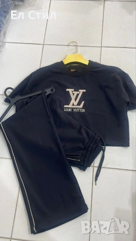 📌Дамски Комплект Louis Vuitton Лого бродерия С М Л ХЛ размер Цена 38€ Еконт, снимка 2 - Спортни екипи - 53740437