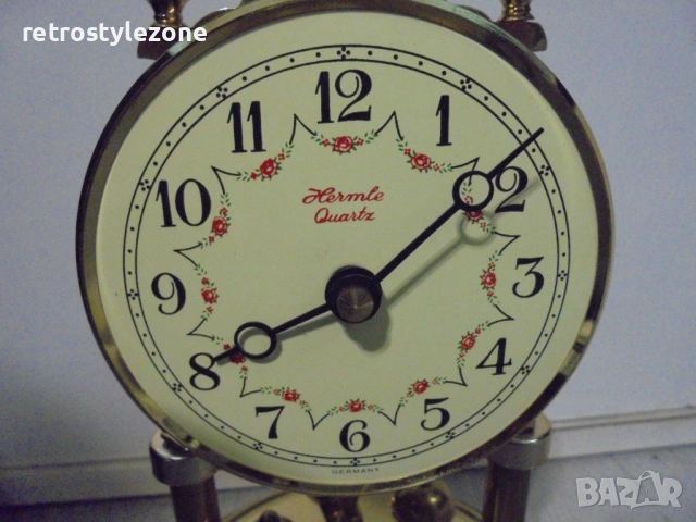 № 8444 Стар часовник - Hermle  Стар настолен германски часовник  - Hermle  , снимка 3 - Антикварни и старинни предмети - 53058749