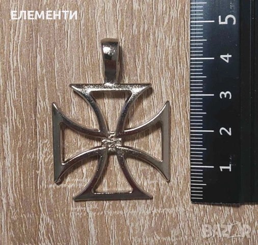 Метален Елемент / Медальон - Железен КРЪСТ, снимка 2 - Колиета, медальони, синджири - 38478540