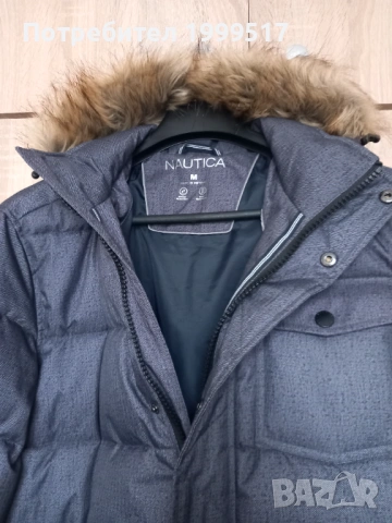 Зимно мъжко палто с качулка Nautica водонепромокаемо с качулка, снимка 3 - Якета - 53741818