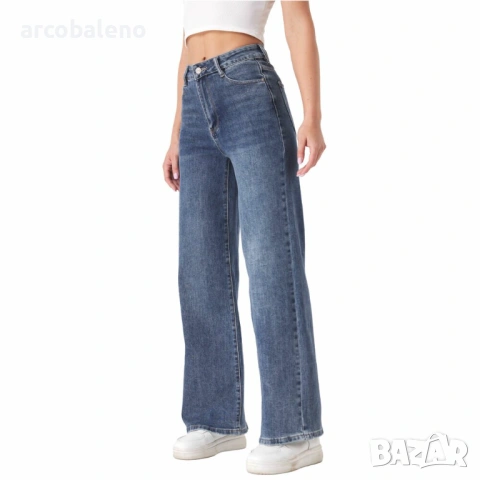 Дамски дънки с висока талия , снимка 4 - Дънки - 53775037