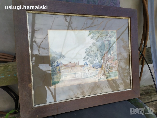 Стара картина, снимка 7 - Антикварни и старинни предмети - 52637192