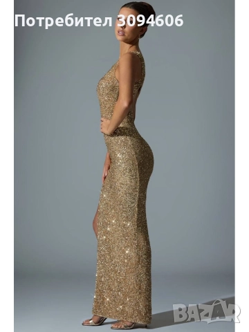 Стил и елегантност, рокля с пайети , снимка 6 - Рокли - 52663579