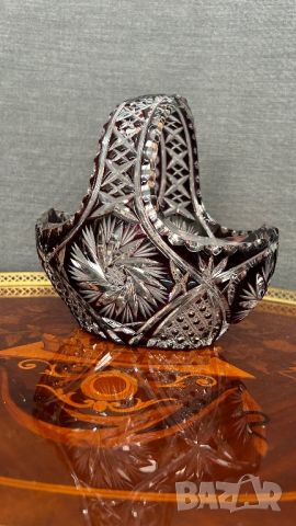 Кристална кошница Bohemia, снимка 2 - Декорация за дома - 45992301