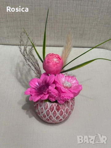 Сапунени цветя, снимка 4 - Ръчно изработени сувенири - 51540288