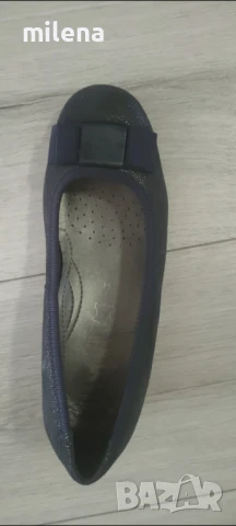 Обувки естествена кожа, цвят тъмносин, номер 34