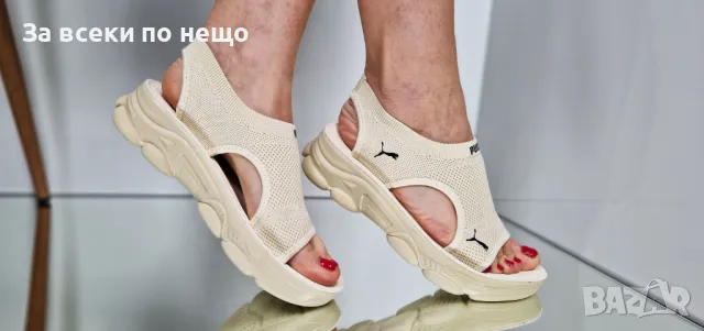 Puma Дамски Бежови Сандали С Метален Акцент Пума Код P602, снимка 7 - Сандали - 50427822