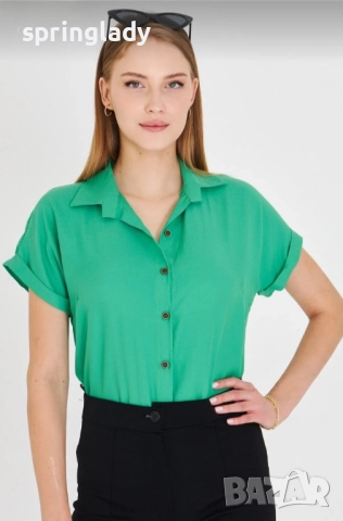 Дамска риза в зелено