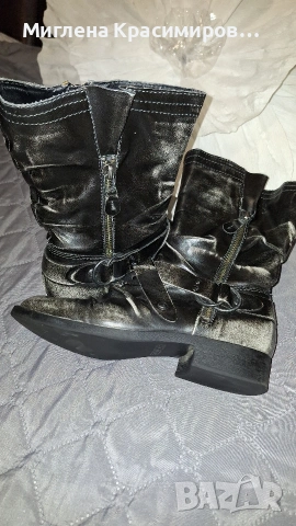 Ботуши в сиво, снимка 3 - Дамски ботуши - 53260480