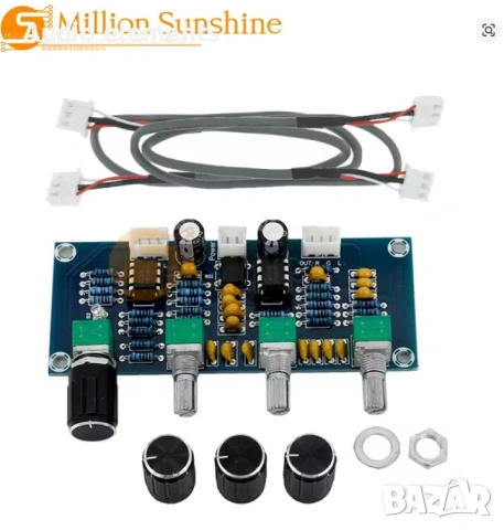  NE5532 Тонална платка  Предусилвател с регулиране силата на звука, високи ниски и средни честоти