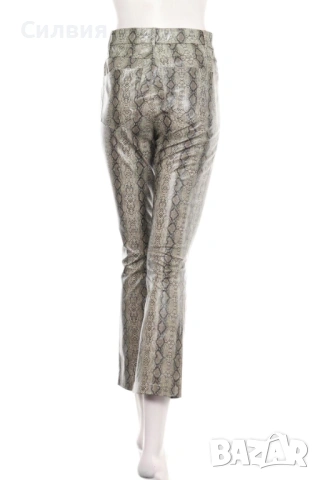 Нов дамски кожен змийски панталон "Зара" / "Zara", змийски принт, размер S, снимка 2 - Панталони - 53839340