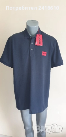 Hugo Boss HUGO Dareso222 Pique Pima Cotton Slim Fit Mens Size 2XL НОВО! ОРИГИНАЛ Мъжка Тениска!, снимка 4 - Тениски - 54022541