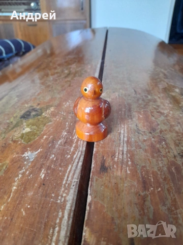 Стара дървена фигурка пиле, снимка 2 - Други ценни предмети - 54127496