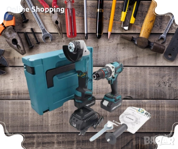 Комплект 2в1 акумулаторен ъглошлайф и винтоверт 36V 8Ah, снимка 3 - Ъглошлайфи - 53405247