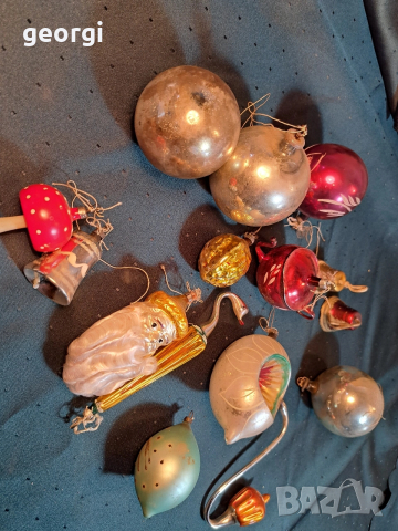 стари стъклени коледни играчки 35/1, снимка 7 - Антикварни и старинни предмети - 54258009