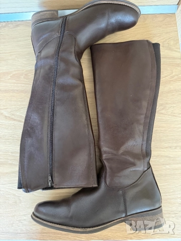 Кафяви ботуши от естествена кожа, снимка 3 - Дамски ботуши - 52079502