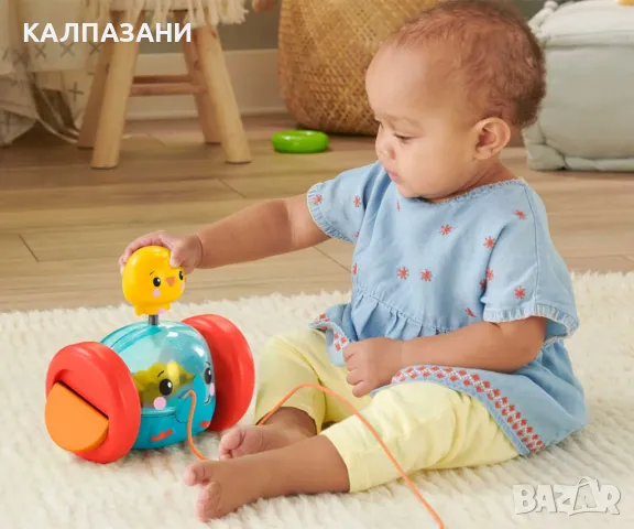 Играчка за дърпане Fisher Price, слонче Mattel GTK14, снимка 4 - Коли, камиони, мотори, писти - 47776515