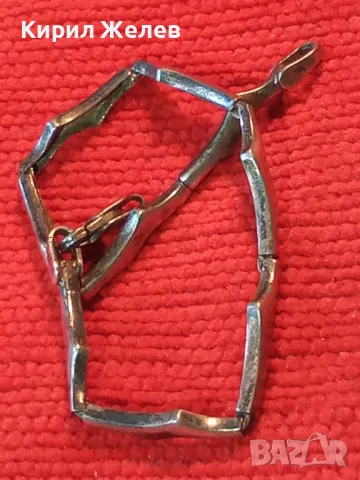 СТАРА СРЕБЪРНА ГРИВНА ПАТИНИРАНО СРЕБРО 925 РЪЧНА ВИНТИДЖ АРТ ИЗРАБОТКА 44370, снимка 12 - Гривни - 49757294