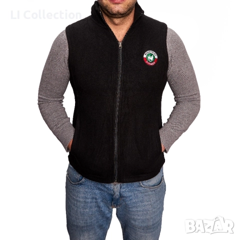 Мъжки поларен елек - черен, зелен , червен, снимка 3 - Суичъри - 51702217