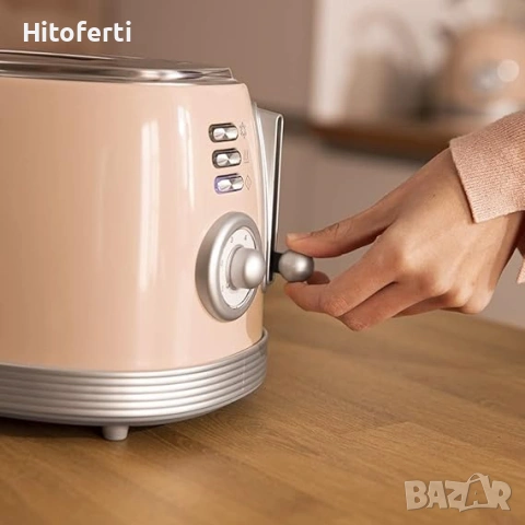 Тостер Cecotec Vintage 800, 2 слота, 850 W, бежов, снимка 3 - Тостери - 53817869
