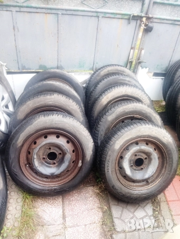 6бр гуми с джанти за пежо ситроен