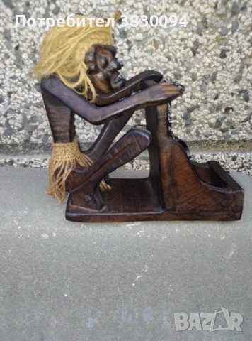 Африканска дървена фигура, снимка 4 - Други - 52576300