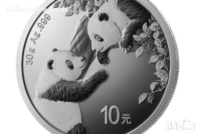 сребърна монета 1 оз 1 oz panda панда