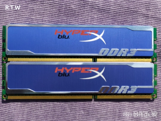 Комплект RAM памети 8GB (4x2GB) Kingston HyperX blu DDR3 1600/1333MHz, снимка 8 - RAM памет - 51991739