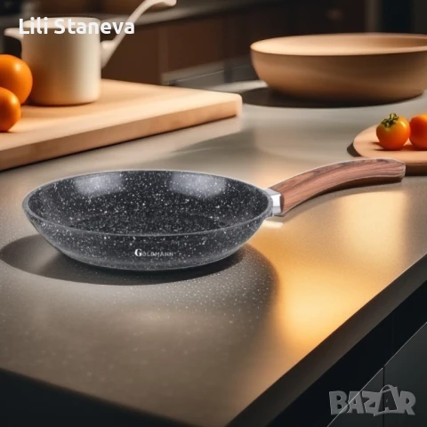 Тиган Goldmann GM-0420, 20/24/28см., Лят алуминий, Керам. покр., Индукция. 