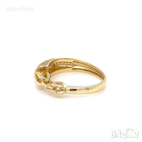 Златен дамски пръстен 3,13гр. размер:54 14кр. проба:585 модел:23072-4, снимка 3 - Пръстени - 45118623