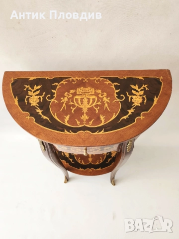 Конзолна маса с инкрустации, снимка 7 - Маси - 51655696