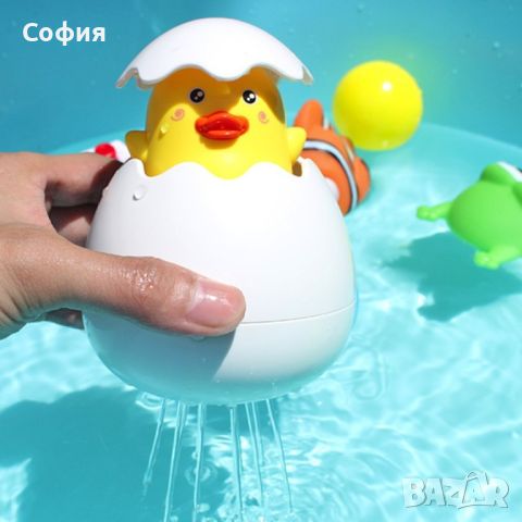 Детска забавна играчка за вана жълто пате в яйце, снимка 5 - Други - 45731203