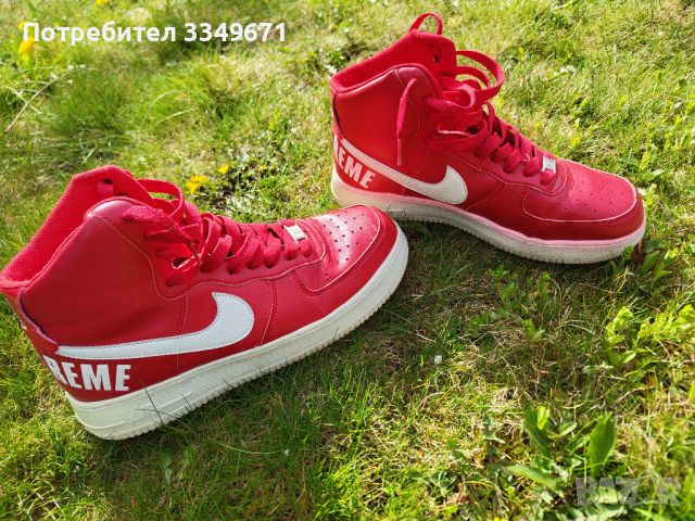 Nike Supreme x Air Force 1 High SP Red 2014, снимка 1 - Спортно елегантни обувки - 45161782
