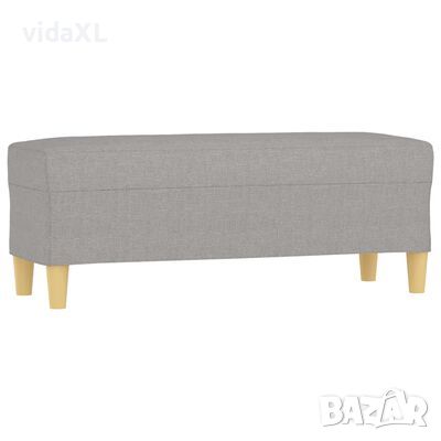 vidaXL Пейка, светлосива, 100x35x41 см, плат（SKU:349375, снимка 1 - Градински мебели, декорация  - 45982238
