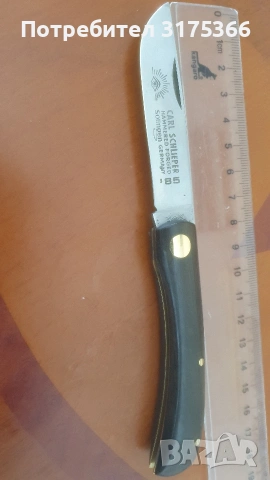 Джобна сгъваема ножка Solingen Carl Scliieper D.R.G.M дръжка рог