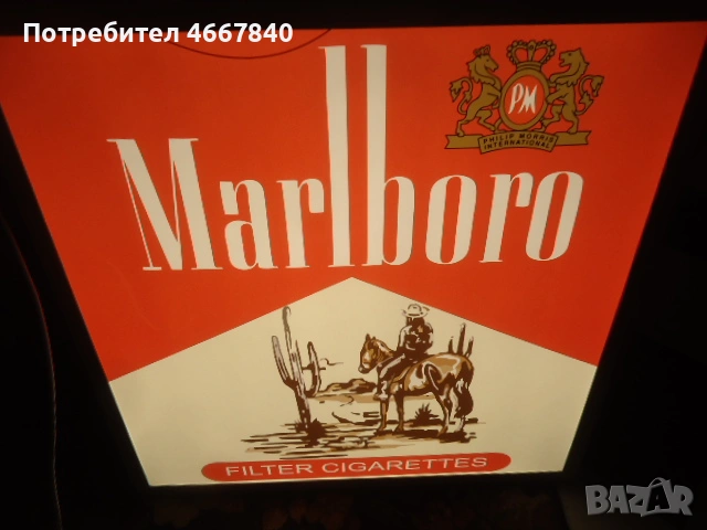 Marlboro светеща табела 60x60см., снимка 4 - Колекции - 53565900