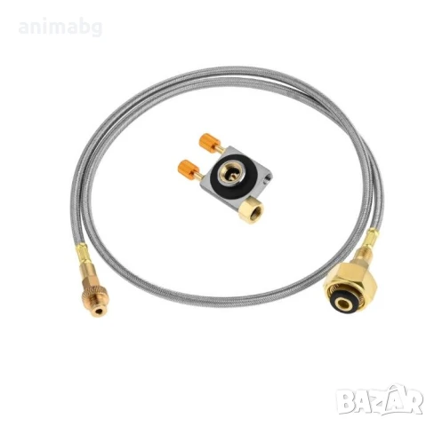 ANIMABG Комплект адаптери за газова кутия с 1 м стоманена тръба за въздух с външен диаметър