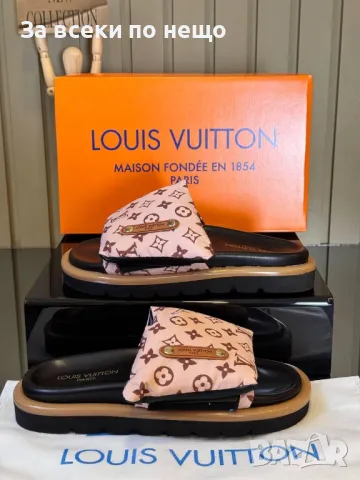 Louis Vuitton Дамски Чехли Луис Витон - 3 Налични Цвята Код E312, снимка 3 - Чехли - 50416715