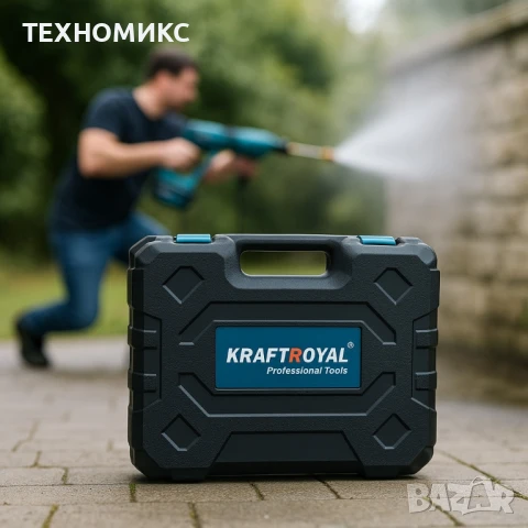 Мобилна Акумулаторна Водоструйка KraftRoyal с 2 Батерии 36V 8Ah , снимка 11 - Други инструменти - 48024457