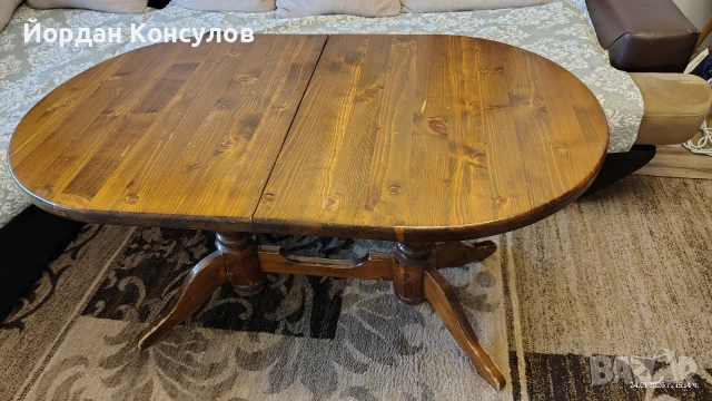 Дървена маса, снимка 5 - Маси - 53215326