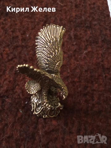 Малка бронзова фигурка на орел 🦅 51562, снимка 7 - Колекции - 53752453