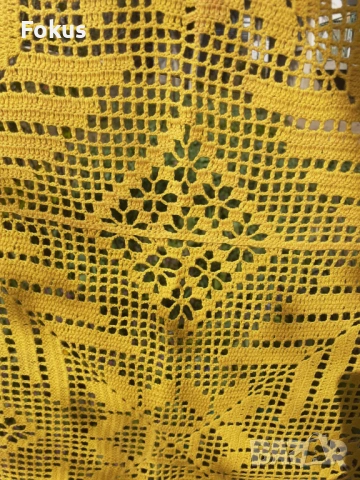 Стара покривка плетена на една кука, снимка 2 - Антикварни и старинни предмети - 53280166